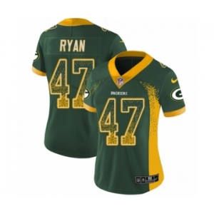 Women's Nike Green Bay Packers #47 Jake Ryan Limited Green Rush Drift Fashion NFL Jersey
