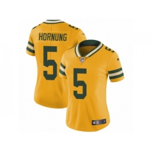Women's Nike Green Bay Packers #5 Paul Hornung Limited Gold Rush NFL Jersey
