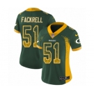 Women's Nike Green Bay Packers #51 Kyler Fackrell Limited Green Rush Drift Fashion NFL Jersey