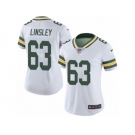Women's Nike Green Bay Packers #63 Corey Linsley Limited White Rush NFL Jersey