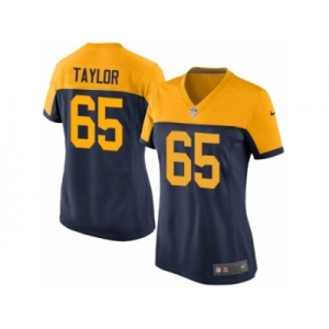 Women's Nike Green Bay Packers #65 Lane Taylor Limited Navy Blue Alternate NFL Jersey