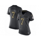Women's Nike Green Bay Packers #7 Brett Hundley Limited Black 2016 Salute to Service NFL Jersey