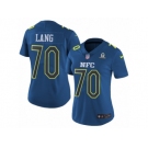 Women's Nike Green Bay Packers #70 T.J. Lang Limited Blue 2017 Pro Bowl NFL Jersey