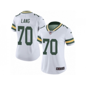 Women's Nike Green Bay Packers #70 T.J. Lang Limited White Rush NFL Jersey