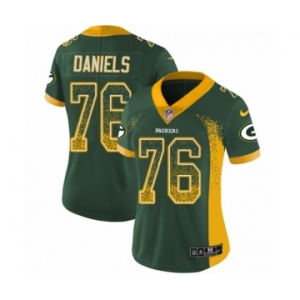 Women's Nike Green Bay Packers #76 Mike Daniels Limited Green Rush Drift Fashion NFL Jersey