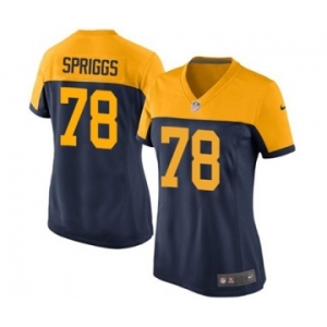Women's Nike Green Bay Packers #78 Jason Spriggs Game Navy Blue Alternate NFL Jersey