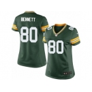 Women's Nike Green Bay Packers #80 Martellus Bennett Limited Green Team Color NFL Jersey