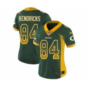 Women's Nike Green Bay Packers #84 Lance Kendricks Limited Green Rush Drift Fashion NFL Jersey