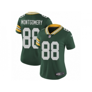 Women's Nike Green Bay Packers #88 Ty Montgomery Vapor Untouchable Limited Green Team Color NFL Jersey