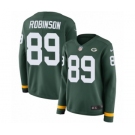 Women's Nike Green Bay Packers #89 Dave Robinson Limited Green Therma Long Sleeve NFL Jersey