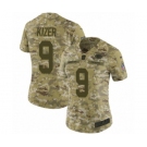 Women's Nike Green Bay Packers #9 DeShone Kizer Limited Camo 2018 Salute to Service NFL Jersey