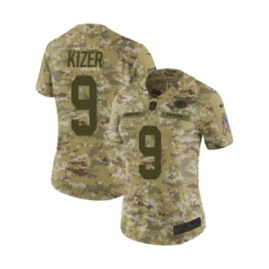Women's Nike Green Bay Packers #9 DeShone Kizer Limited Camo 2018 Salute to Service NFL Jersey