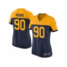 Women's Nike Green Bay Packers #90 Montravius Adams Limited Navy Blue Alternate NFL Jersey