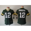 nike women nfl jerseys green bay packers #12 rodgers green[nike limited]