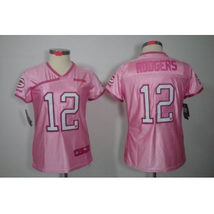 nike women nfl jerseys green bay packers #12 rodgers pink[2012 nike love]