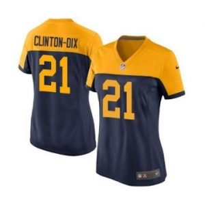 nike women nfl jerseys green bay packers #21 clinton-dix yellow-blue[nike]