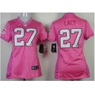 nike women nfl jerseys green bay packers #27 eddie lacy Pink [2012 nike love]