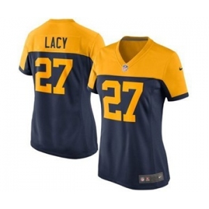 nike women nfl jerseys green bay packers #27 lacy yellow-blue[nike]