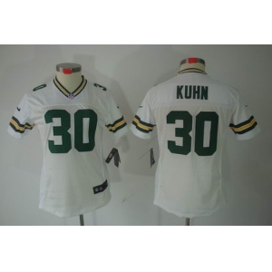 nike women nfl jerseys green bay packers #30 john kuhn white[nike limited]