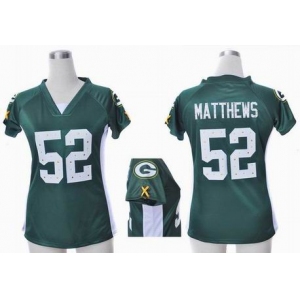 nike women nfl jerseys green bay packers #52 matthews green[draft him ii top]