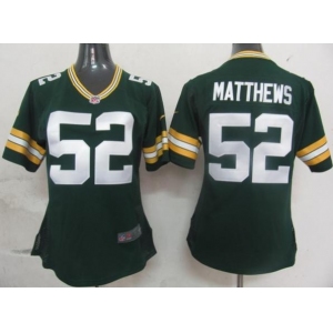 nike women nfl jerseys green bay packers #52 matthews green[nike]