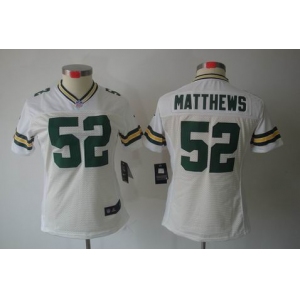 nike women nfl jerseys green bay packers #52 matthews white[Nike Limited]