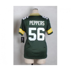 nike women nfl jerseys green bay packers #56 peppers green[nike][peppers]