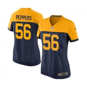 nike women nfl jerseys green bay packers #56 peppers yellow-blue[nike]