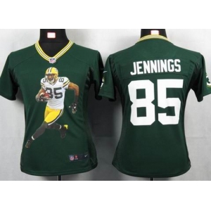 nike women nfl jerseys green bay packers #85 greg jennings green[portrait fashion]