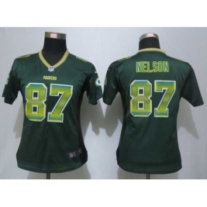 nike women nfl jerseys green bay packers #87 jordy nelson green[Strobe Limited]