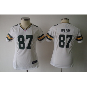 nike women nfl jerseys green bay packers #87 nelson white[nike