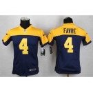 nike youth nfl jerseys green bay packers #4 favre yellow-blue[nike]