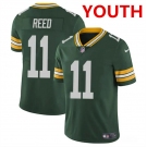Youth Green Bay Packers #11 Jayden Reed Green Vapor Untouchable Football Stitched Jersey