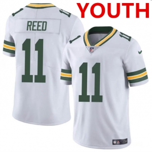 Youth Green Bay Packers #11 Jayden Reed White Vapor Untouchable Football Stitched Jersey