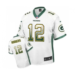 Youth Green Bay Packers #12 Aaron Rodgers Elite White Drift Fashion Football Jersey