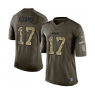 Youth Green Bay Packers #17 Davante Adams Elite Green Salute to Service Football Jersey