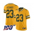 Youth Green Bay Packers #23 Jaire Alexander Limited Gold Inverted Legend 100th Season Football Jersey
