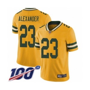 Youth Green Bay Packers #23 Jaire Alexander Limited Gold Rush Vapor Untouchable 100th Season Football Jersey