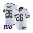 Youth Green Bay Packers #26 Darnell Savage Jr. White Vapor Untouchable Limited Player 100th Season Football Jersey