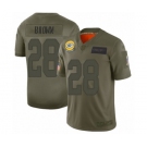 Youth Green Bay Packers #28 Tony Brown Limited Camo 2019 Salute to Service Football Jersey
