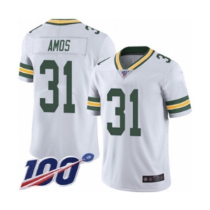 Youth Green Bay Packers #31 Adrian Amos White Vapor Untouchable Limited Player 100th Season Football Jersey