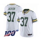 Youth Green Bay Packers #37 Josh Jackson White Vapor Untouchable Limited Player 100th Season Football Jersey