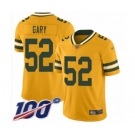 Youth Green Bay Packers #52 Rashan Gary Limited Gold Inverted Legend 100th Season Football Jersey