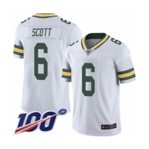 Youth Green Bay Packers #6 JK Scott White Vapor Untouchable Limited Player 100th Season Football Jersey