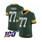Youth Green Bay Packers #77 Billy Turner Green Team Color Vapor Untouchable Limited Player 100th Season Football Jersey