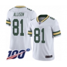 Youth Green Bay Packers #81 Geronimo Allison White Vapor Untouchable Limited Player 100th Season Football Jersey