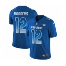 Youth Nike Green Bay Packers #12 Aaron Rodgers Limited Royal Blue NFC 2019 Pro Bowl NFL Jersey