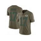 Youth Nike Green Bay Packers #17 Davante Adams Limited Olive 2017 Salute to Service NFL Jersey