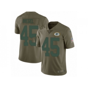 Youth Nike Green Bay Packers #45 Vince Biegel Limited Olive 2017 Salute to Service NFL Jersey