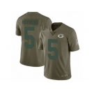 Youth Nike Green Bay Packers #5 Paul Hornung Limited Olive 2017 Salute to Service NFL Jersey